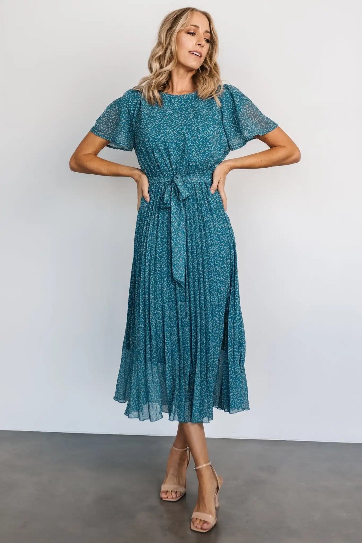 Prim Pleated Dress