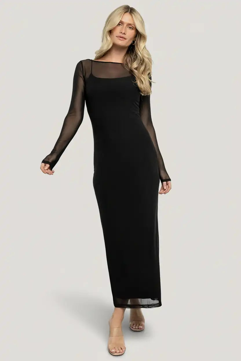 Darya Mesh Midi Dress