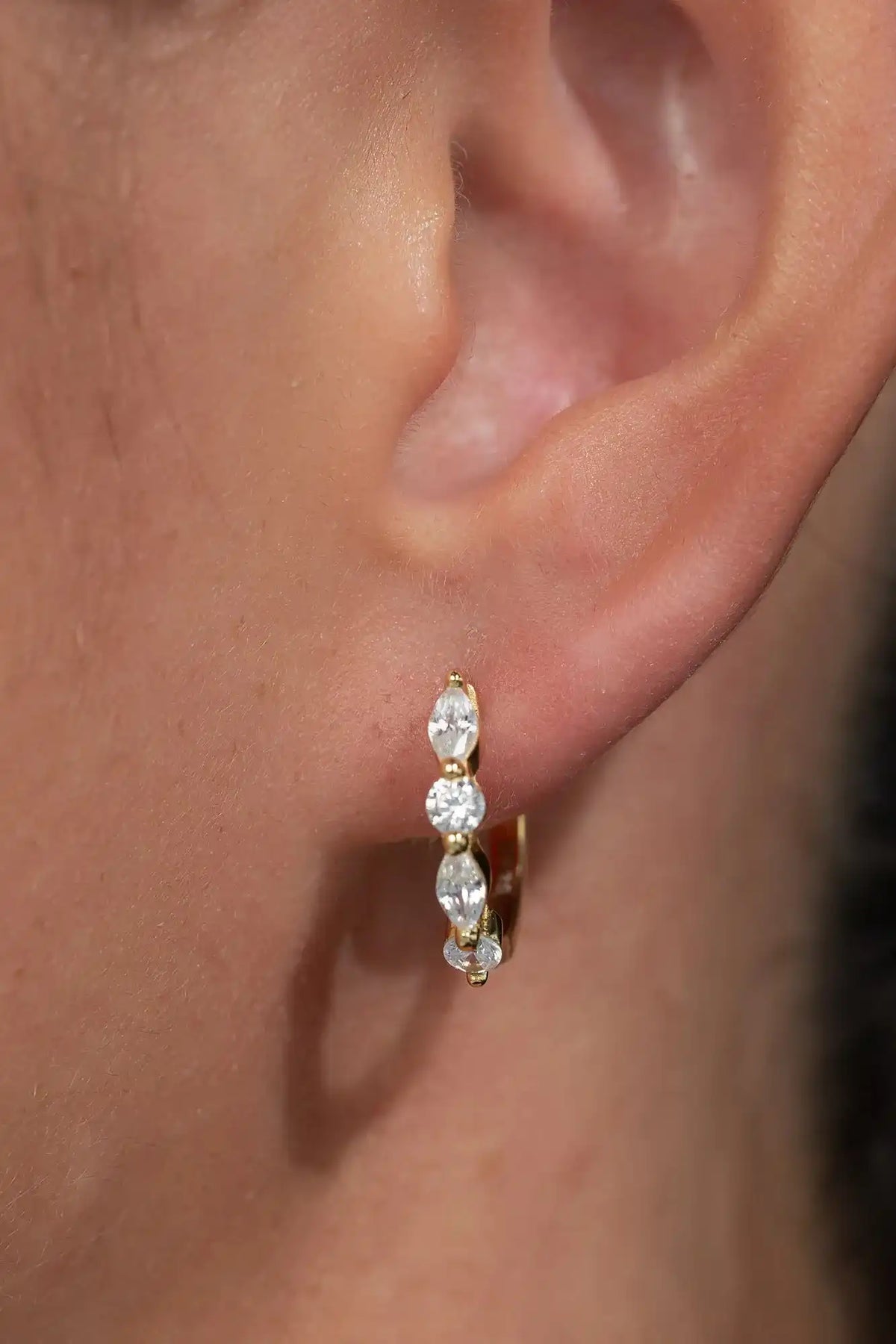 Aria Crystal Hoop Earrings