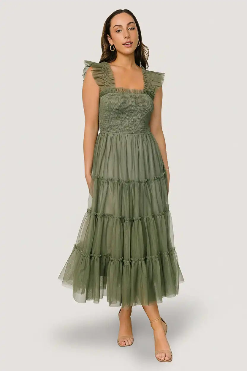 Emma Smocked Tulle Dress