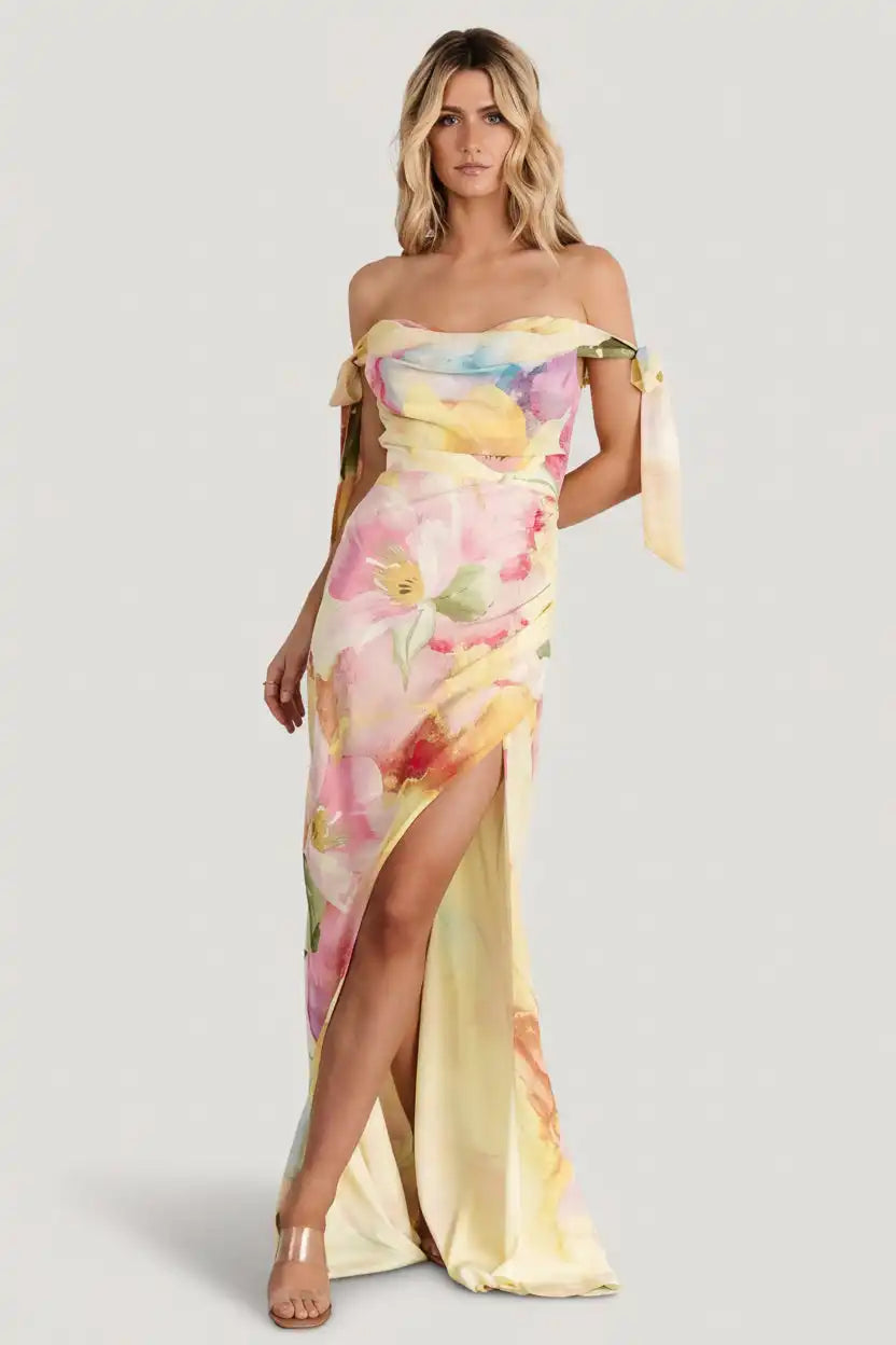 Allegra Off Shoulder Maxi Dress