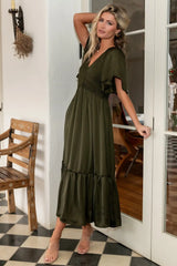 Lovell Smocked Midi Dress