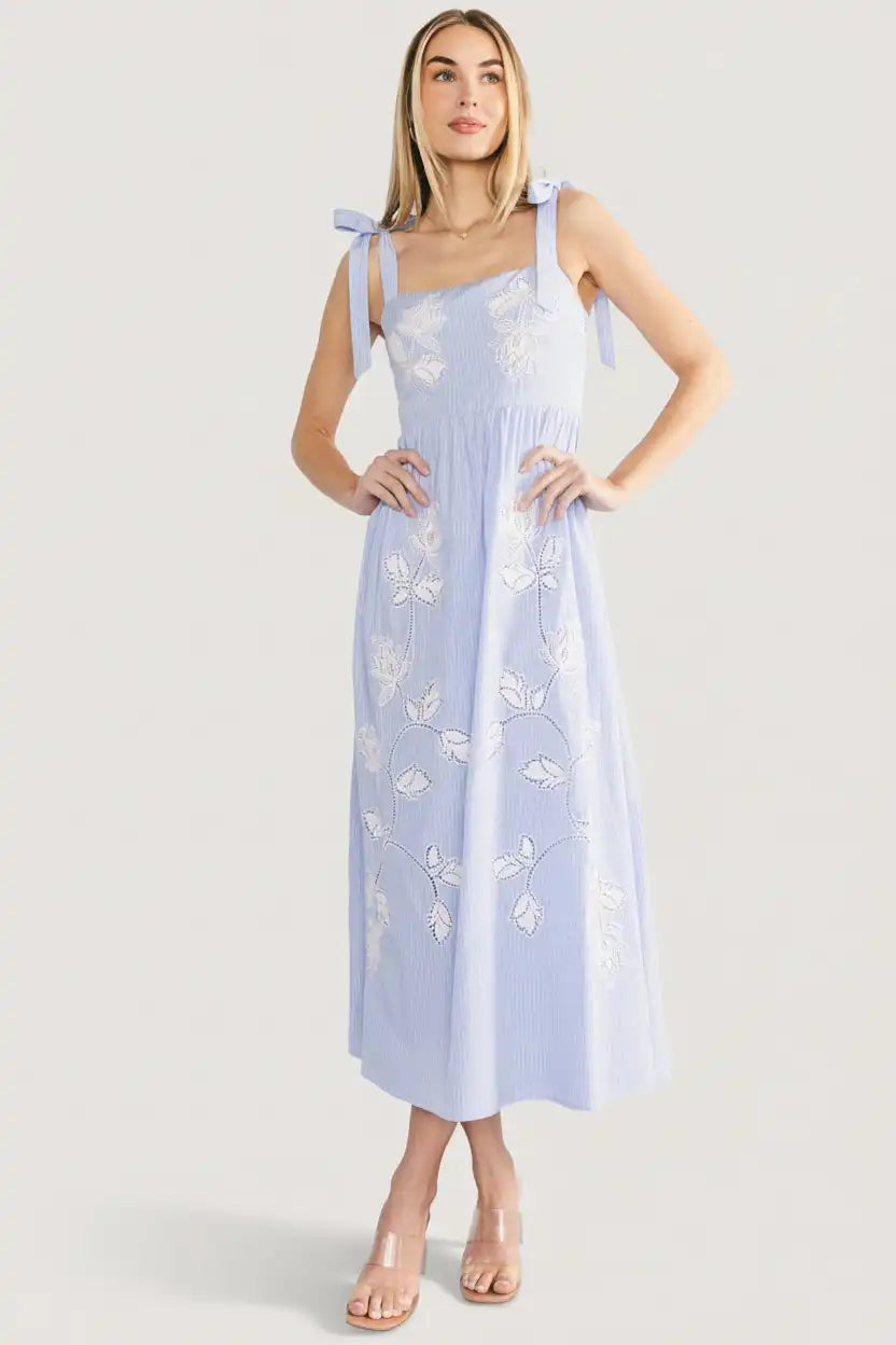 Enora Embroidered Maxi Dress