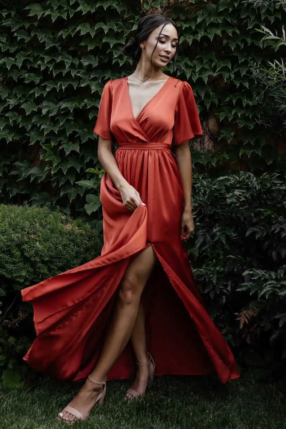 Sicily Satin Maxi Dress