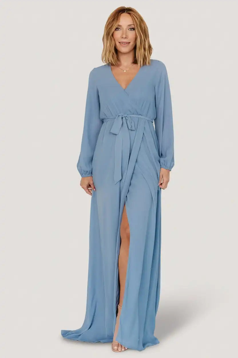 Breanne Faux Wrap Maxi Dress