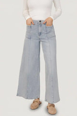 Emmi Mid Rise Wide Leg Jeans