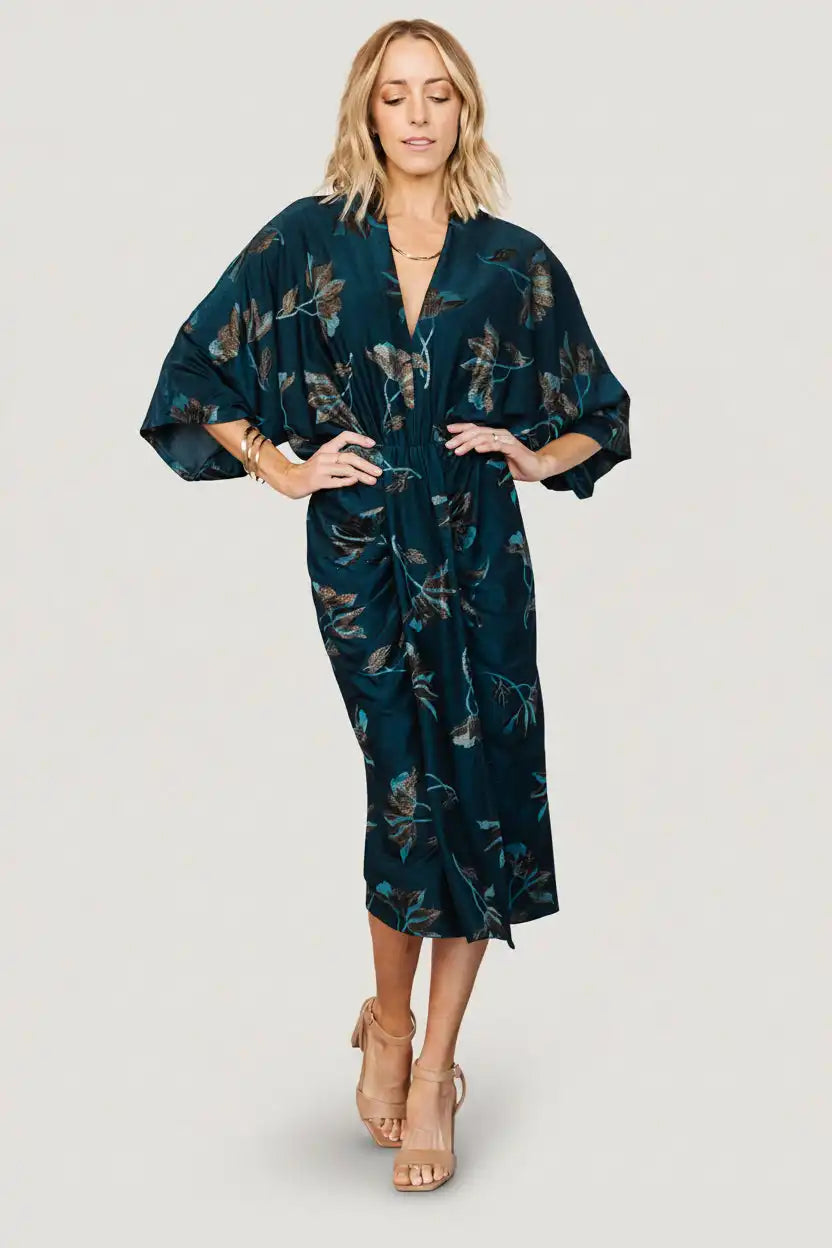 Shaneen Ruched Midi Dress