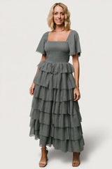 Cherise Tulle Tiered Dress