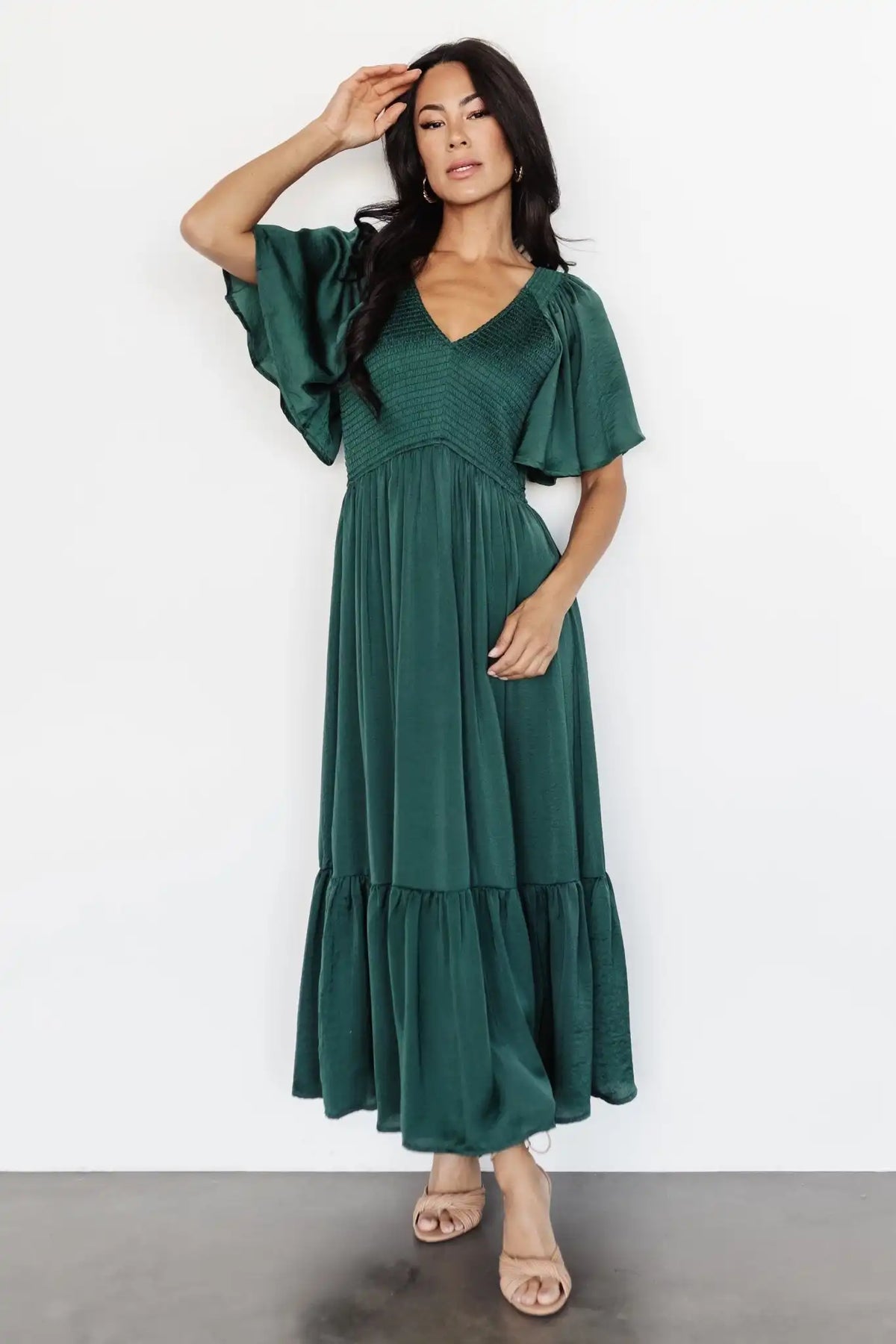 Lovell Smocked Midi Dress