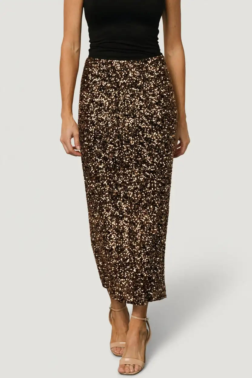 Charmed Sequin Midi Skirt