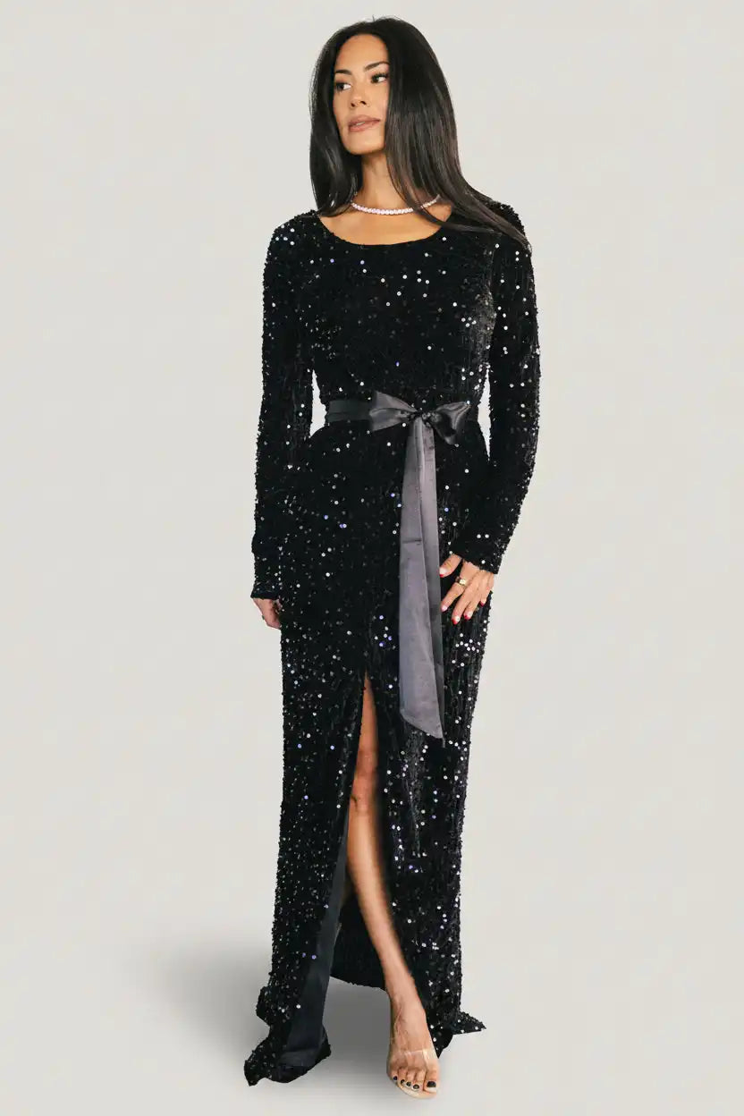 Julia Sequin Maxi Dress