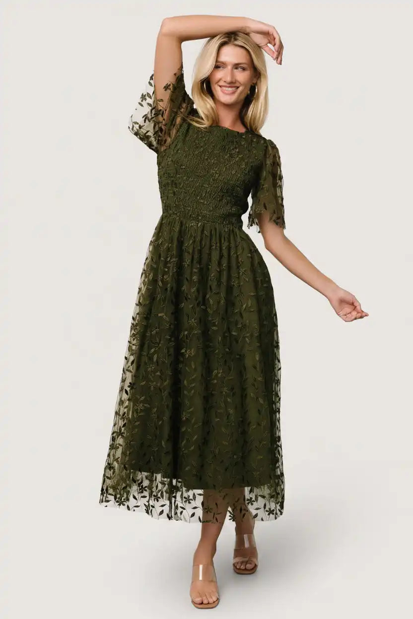 Kendra Embroidered Dress