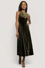 Annika Velvet Midi Dress
