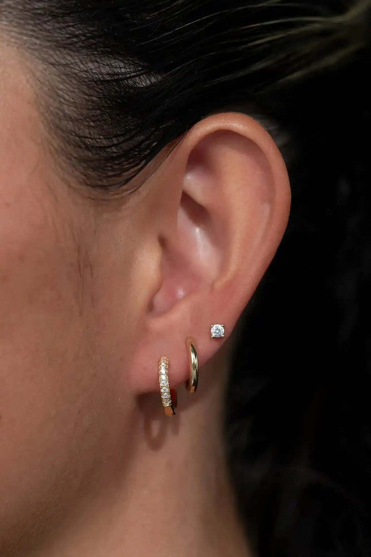 Classic Crystal Hoop Set