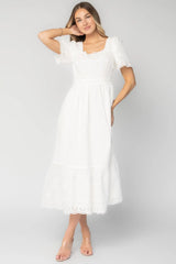 Maddy Eyelet Midi Dress