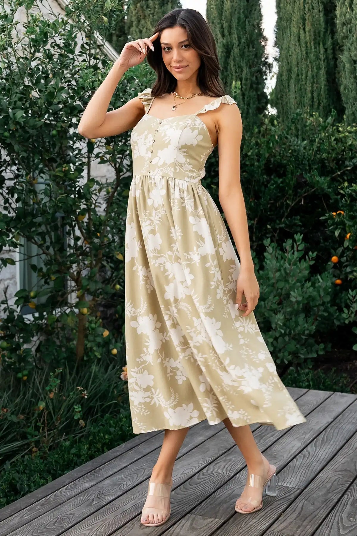 Renna Button Top Dress