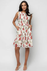 Clémence Smocked Short Dress