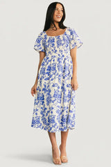 Dolores Smocked Midi Dress