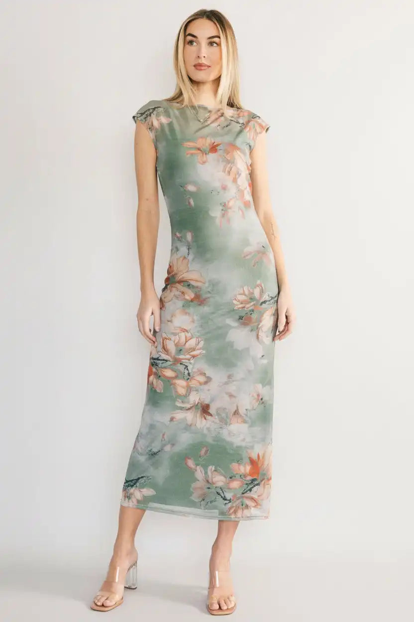 Daniela Mesh Midi Dress