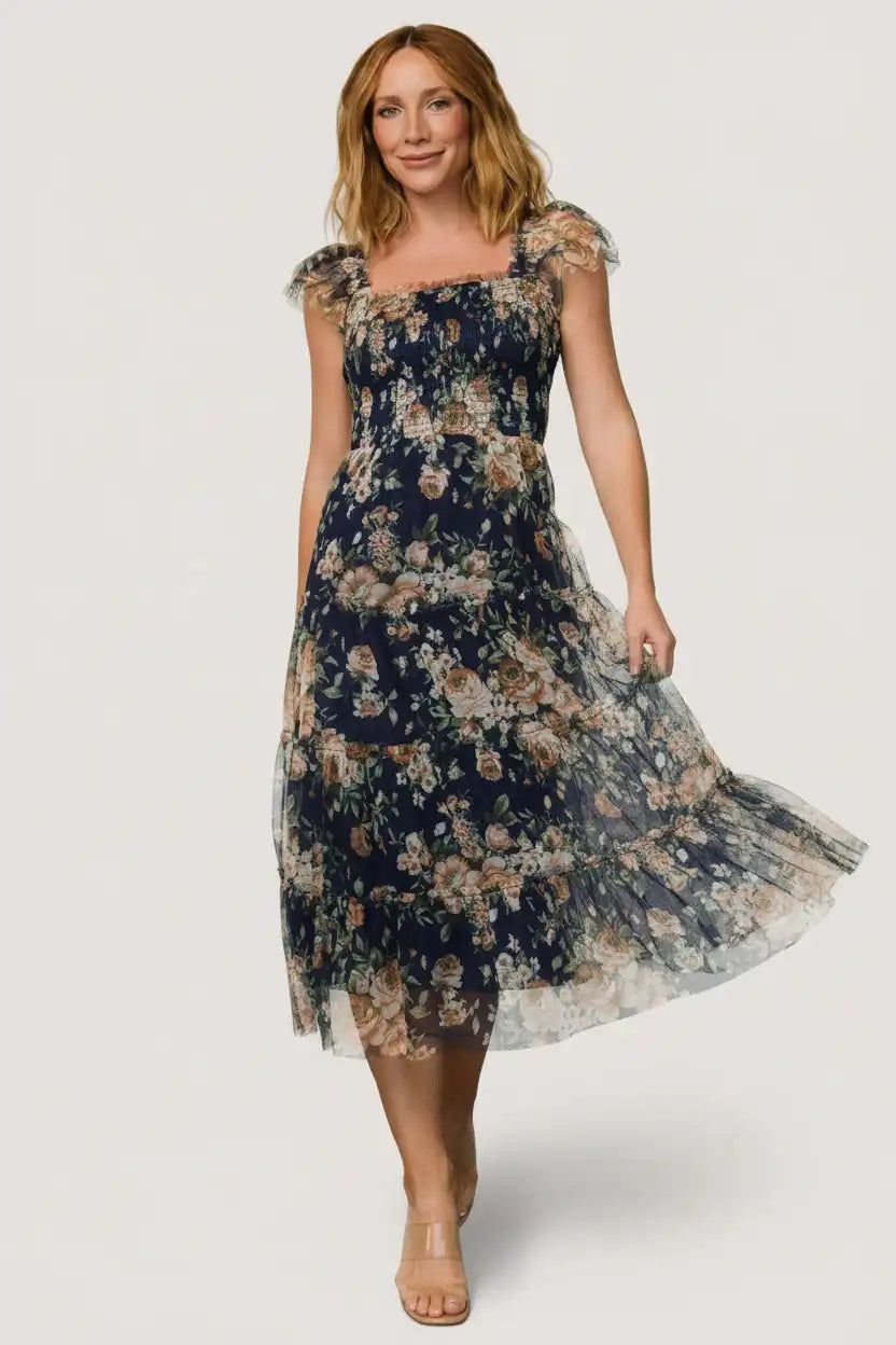 Clementine Tulle Midi Dress