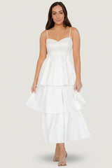 Violetta Embossed Tiered Dress