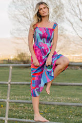Cruz Smocked Midi Dress