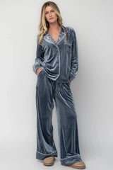 Klara Ribbed Velvet Pajama Set