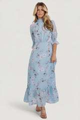 Marie Mock Neck Maxi Dress