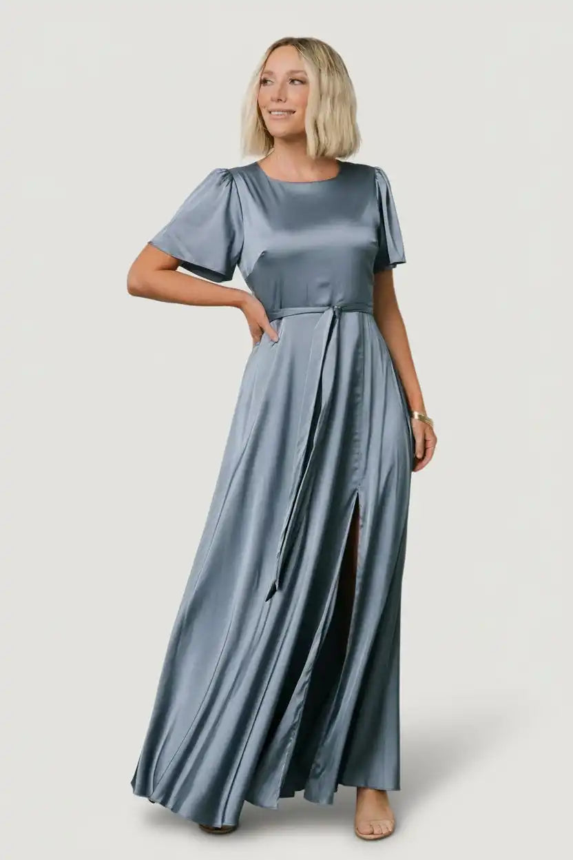 Agnes Satin Maxi Dress