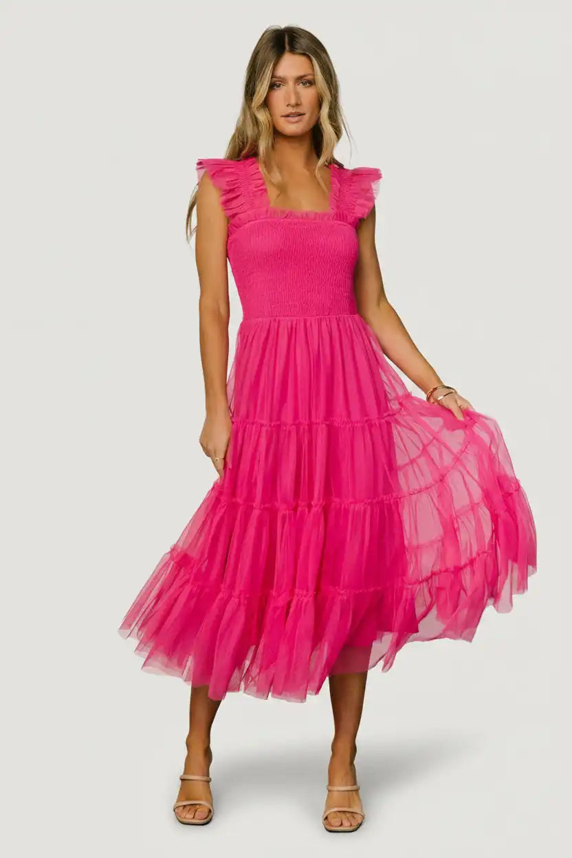Emma Smocked Tulle Dress