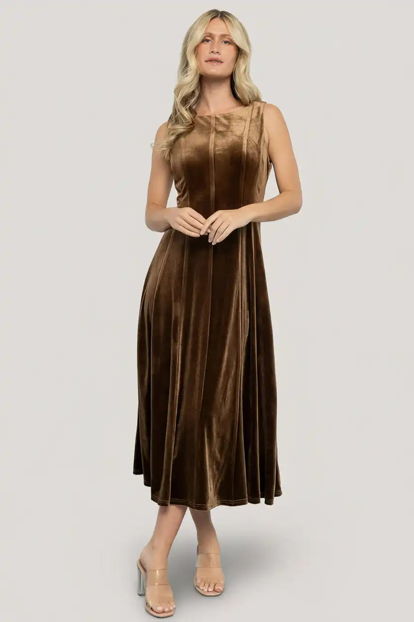 Annika Velvet Midi Dress