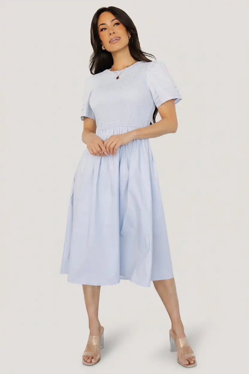 Farrah Smocked Midi Dress