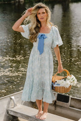 Jane Bow Midi Dress