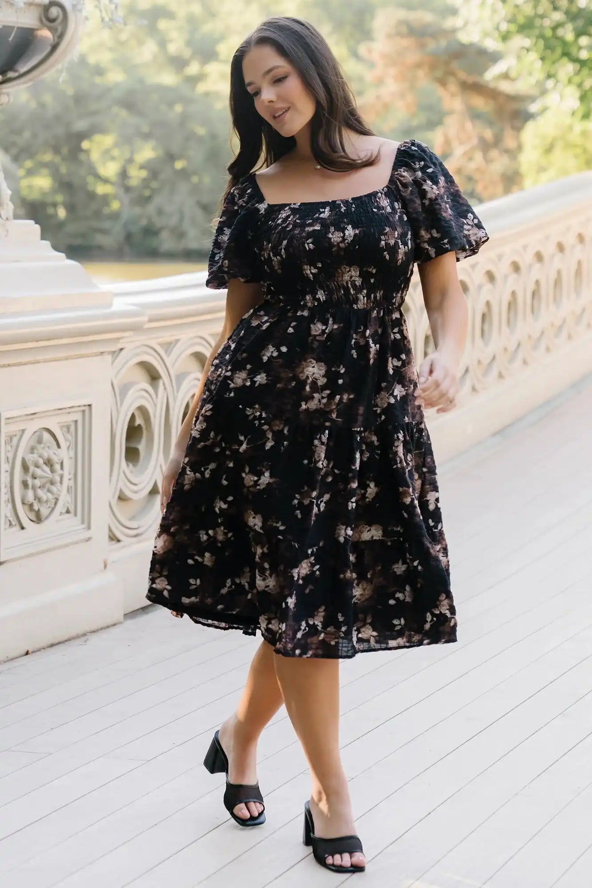 Mattea Smocked Midi Dress