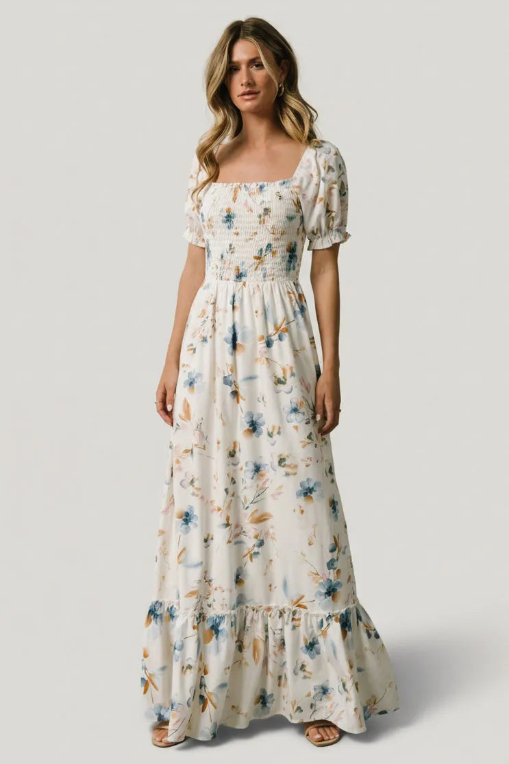 Capri Smocked Maxi Dress
