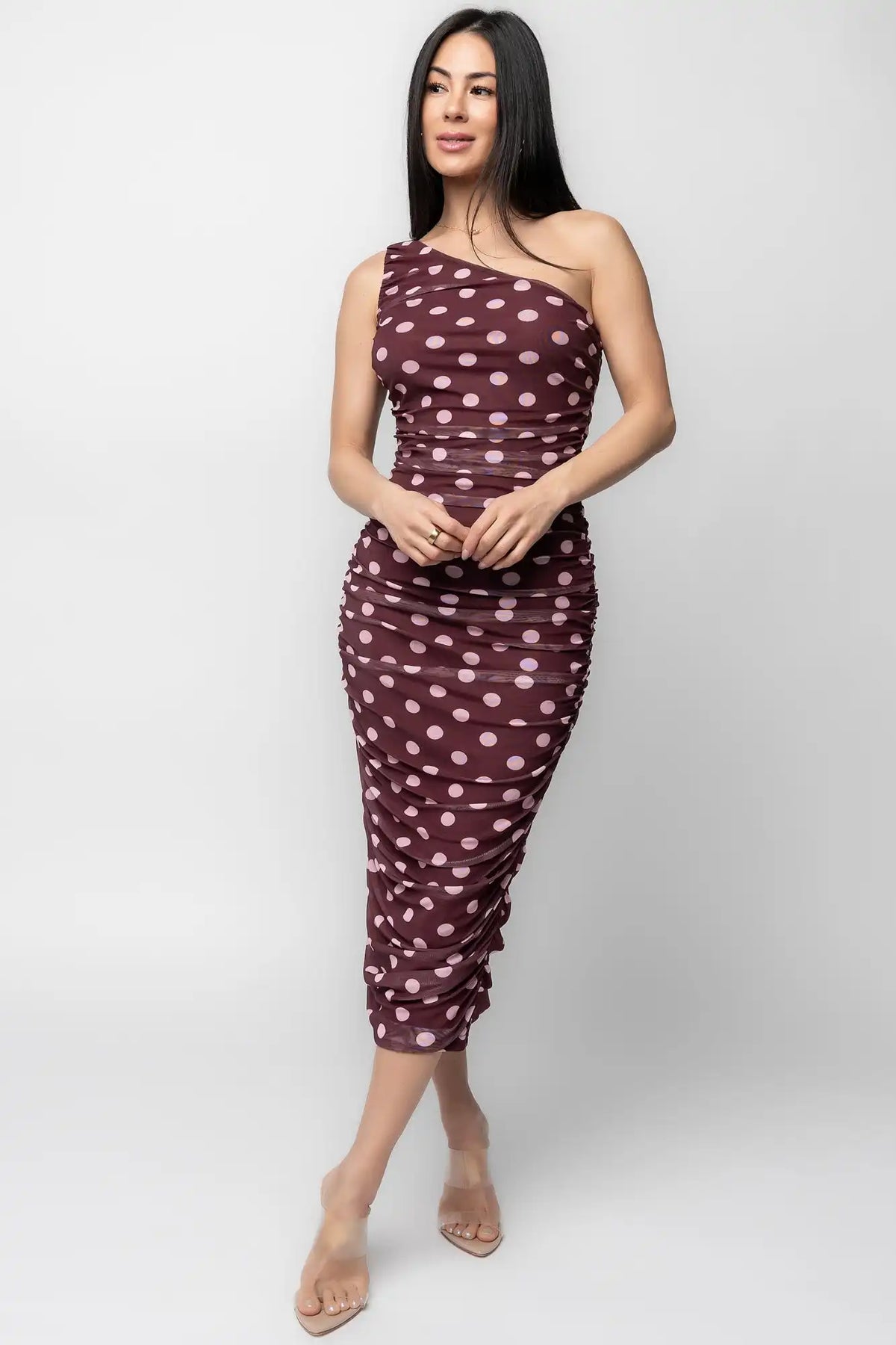 Lolli One Shoulder Midi Dress