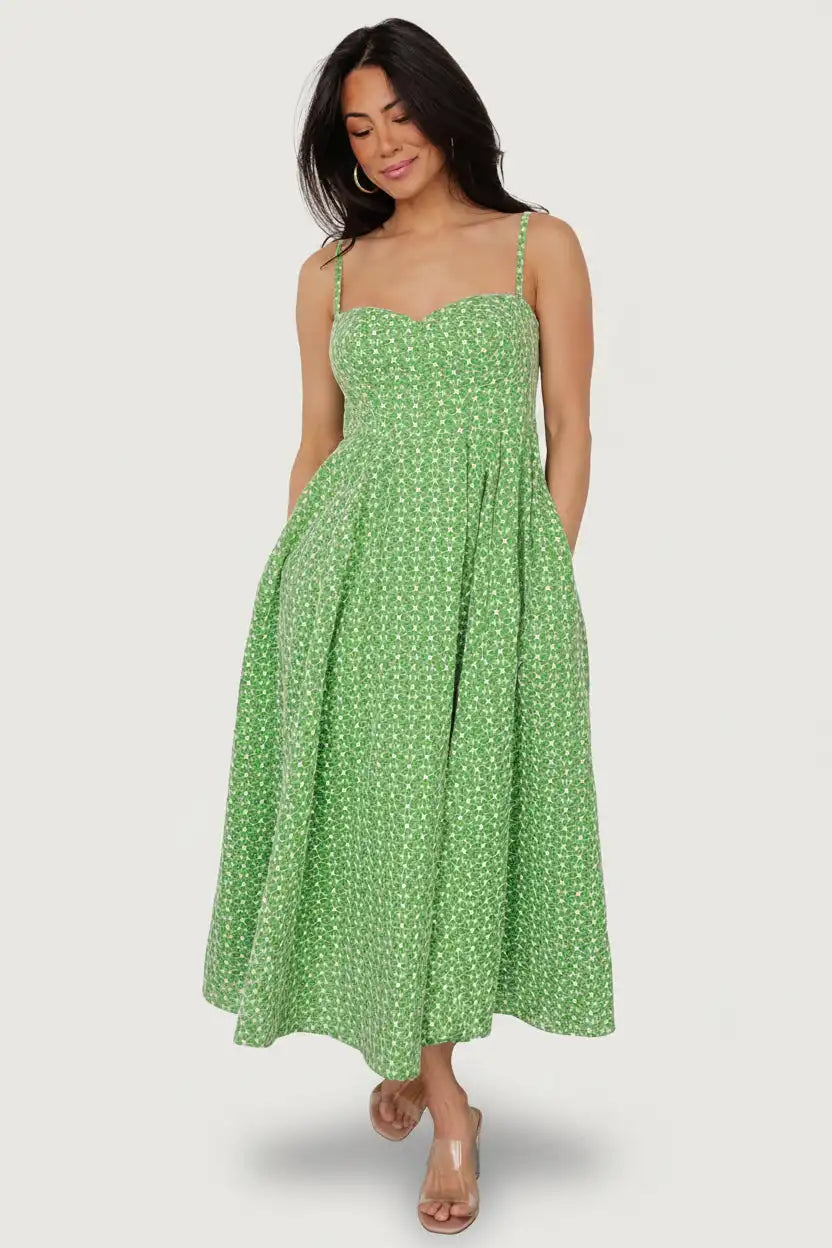 Gracelyn Embroidered Sweetheart Dress