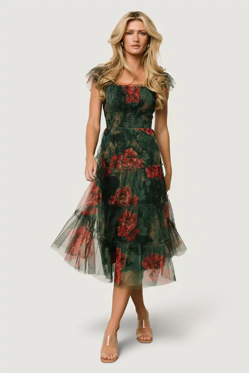 Clementine Tulle Midi Dress