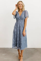 June Smocked Midi Dress