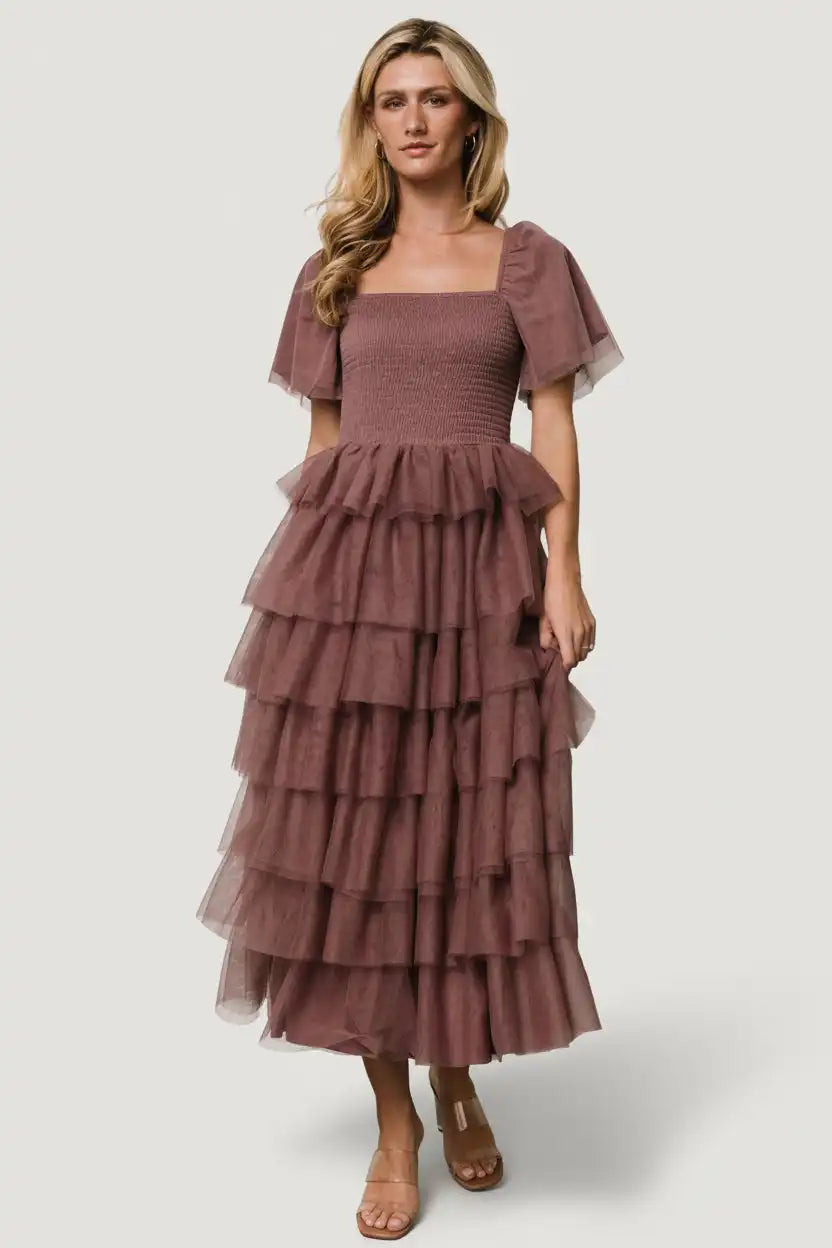 Cherise Tulle Tiered Dress