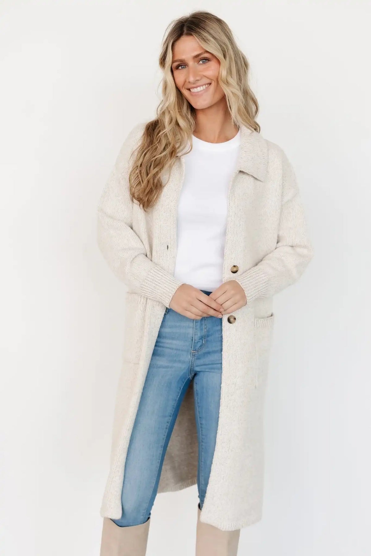 Ontario Long Button Cardigan