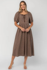 Teddy Gingham Midi Dress