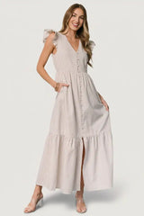 Hettie Button Maxi Dress