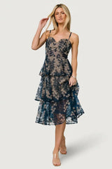 Georgiana Embroidered Midi Dress