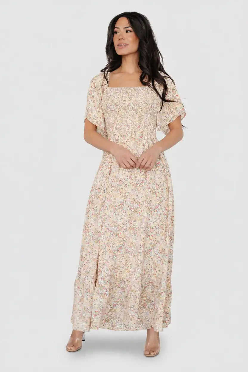 Ellory Smocked Midi Dress