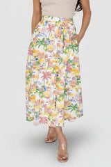 Gigi Button Midi Skirt