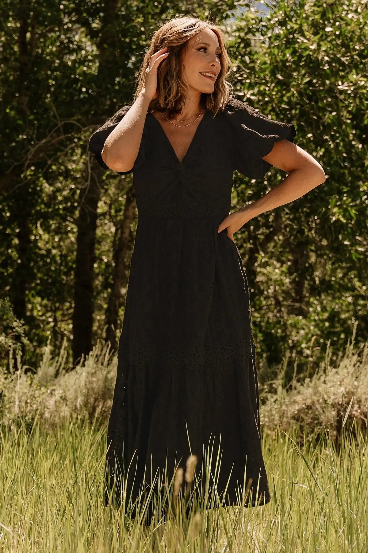 Jackie Eyelet Maxi Dress