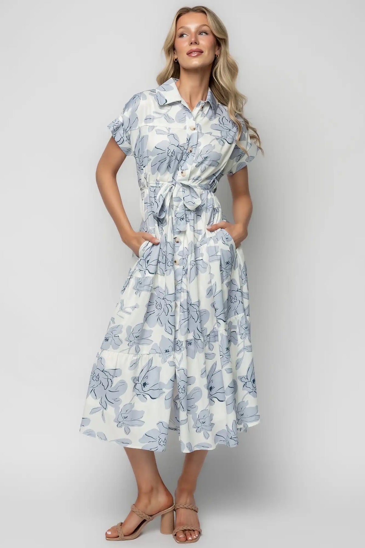 Claire Button Up Midi Dress