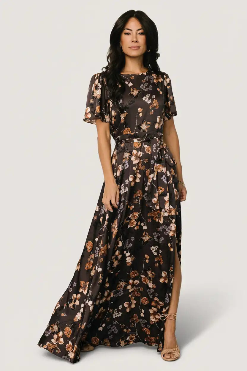 Agnes Satin Maxi Dress