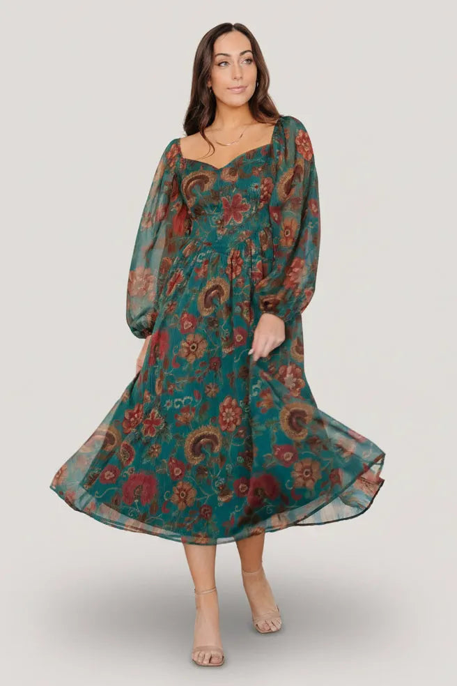 Babette Basque Waist Dress